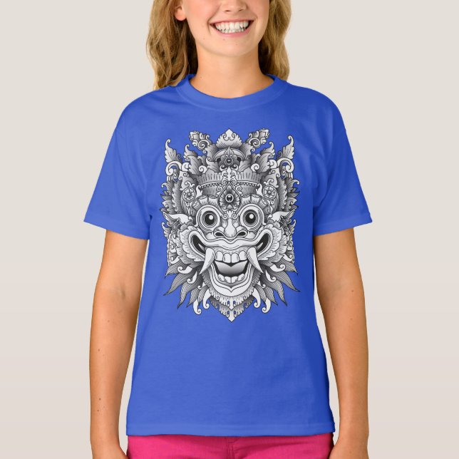 Balinese Barong Traditional Mask T-Shirt (Front)