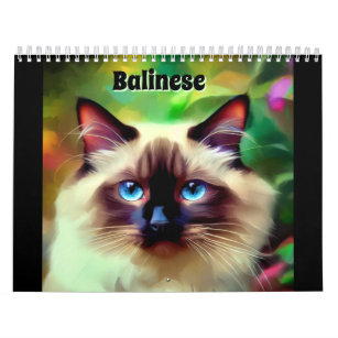 Balinese Cat Calendar