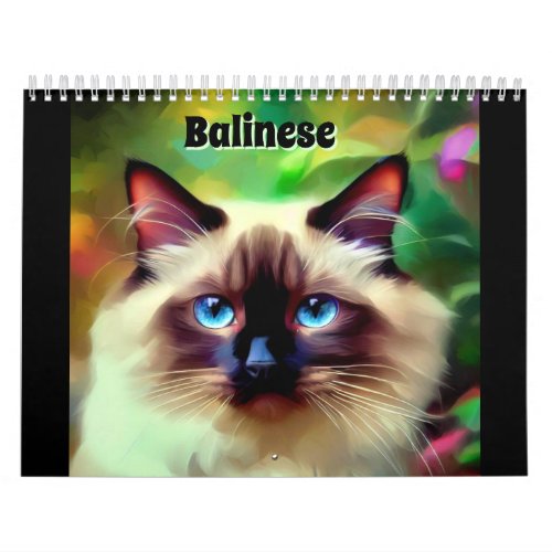 Balinese Cat Calendar