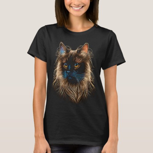 Balinese  Colorful graphic Cat Dad Mom Men Women T_Shirt