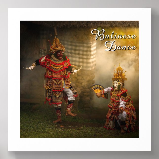Balinese Dance Inspired Wall Tiles Acrylic Photo Tile (Front Set)