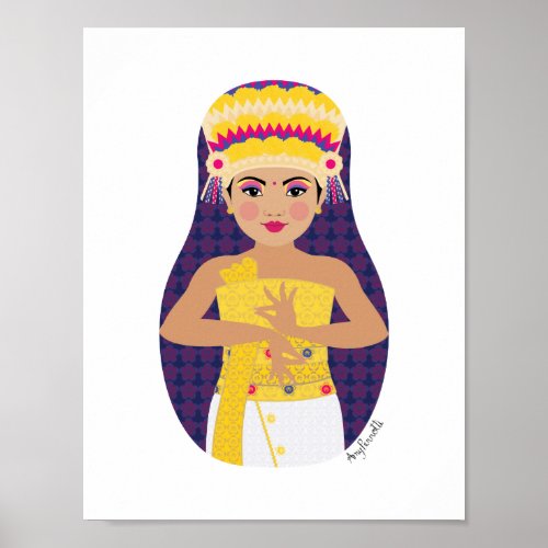 Balinese Dancer Matryoshka Poster