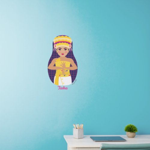 Balinese Dancer Matryoshka Wall Decal