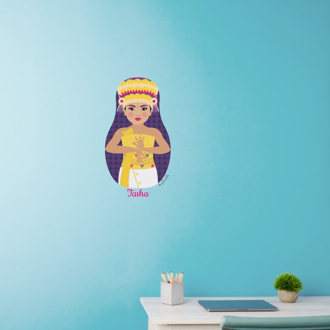Balinese Dancer Matryoshka Wall Decal (Home Office)