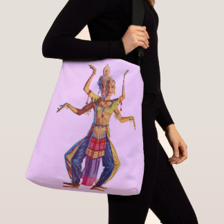 Balinese dancers print crossbody bag