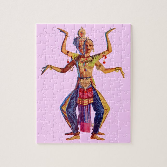 Balinese dancers print jigsaw puzzle (Vertical)