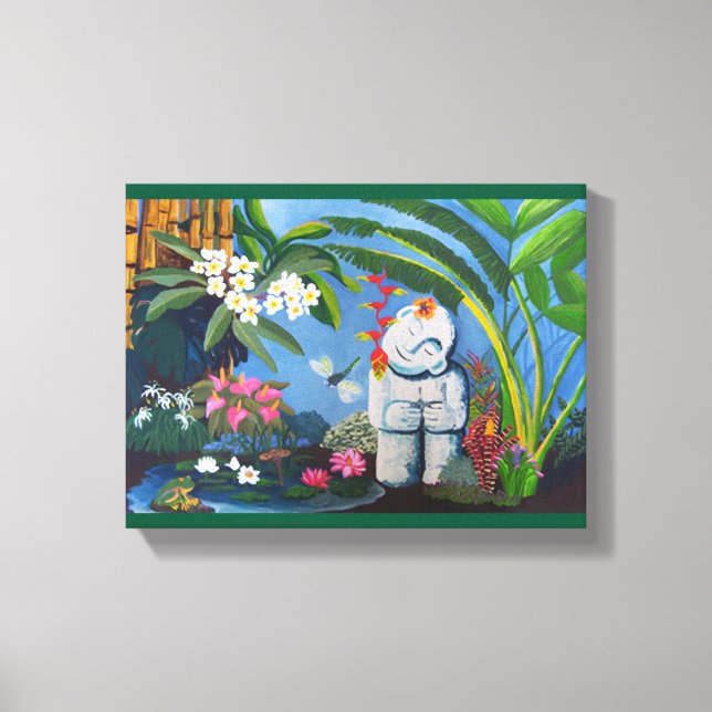 Balinese garden fantasy canvas print (Front)