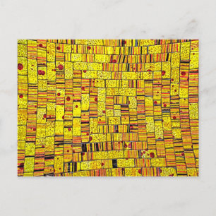 Balinese Glass Tile Art - Yellow Postcard