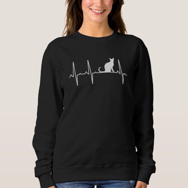 Balinese Heartbeat  For Men Women Feline Cat Pet Sweatshirt (Front)