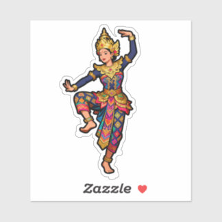 Balinese Legong Dancer Waterproof Sticker - Vinyl 