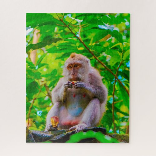 Balinese long tailed Macaques Jigsaw Puzzle