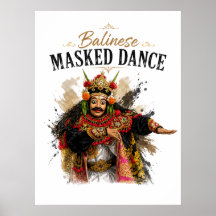 Balinese Masked Dance Poster