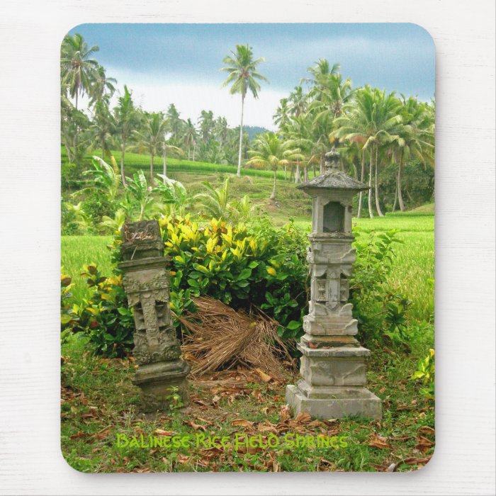 Balinese Rice Field Shrines Mousepads