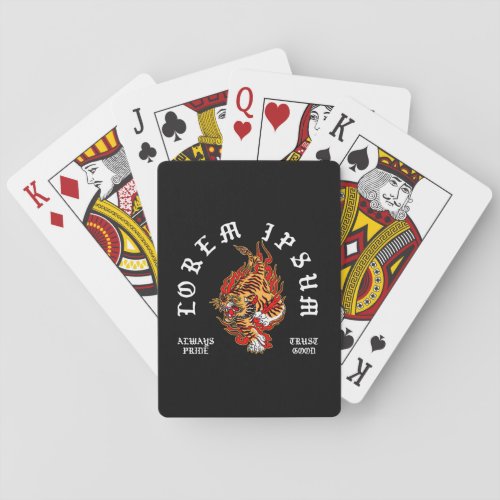 balinese tiger playing cards
