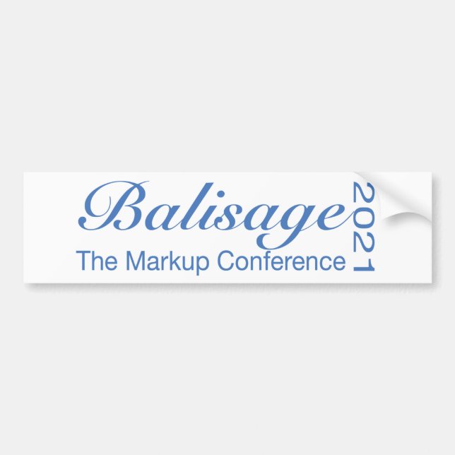 Balisage 2021 Bumper Sticker (Front)