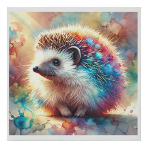 Balkan Hedgehog 180724AREF124 - Watercolor Faux Canvas Print