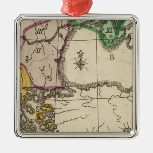 Balkan Peninsula 3 Metal Ornament (Front)