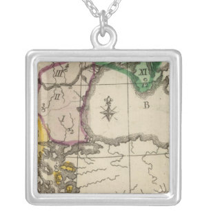 Balkan Peninsula 3 Silver Plated Necklace
