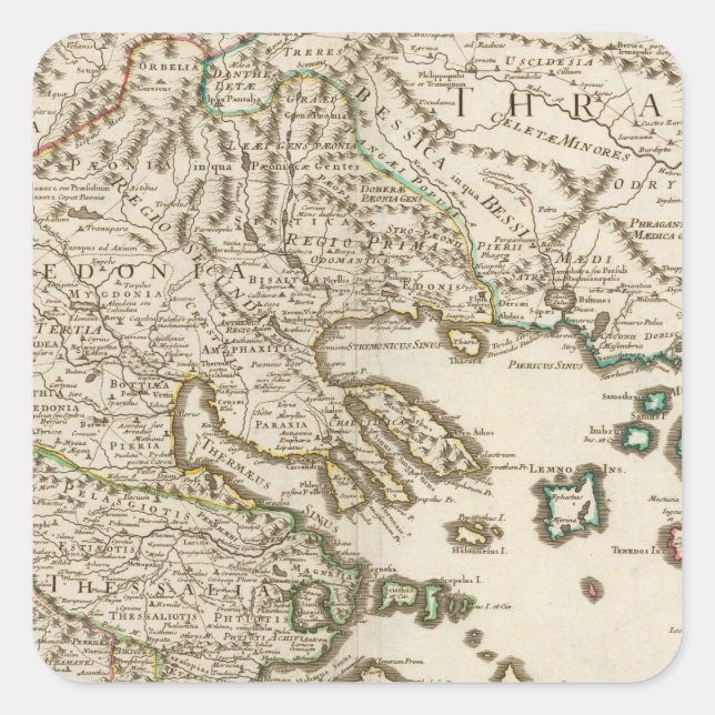 Balkan Peninsula, Greece, Macedonia 2 Square Sticker (Front)