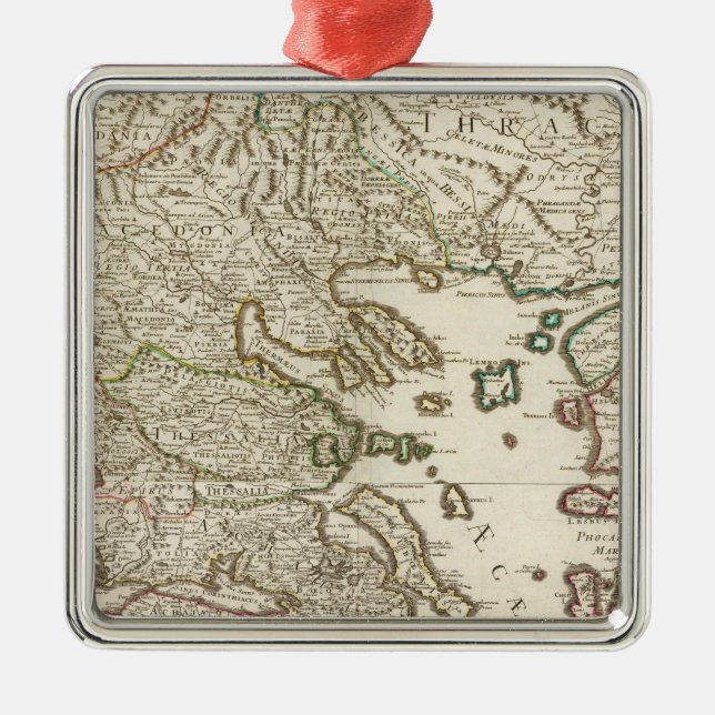 Balkan Peninsula, Greece, Macedonia Metal Ornament (Front)