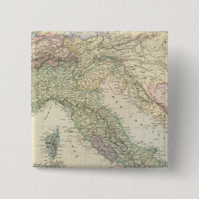 Balkan Peninsula, Italy, Slovenia Button (Front)