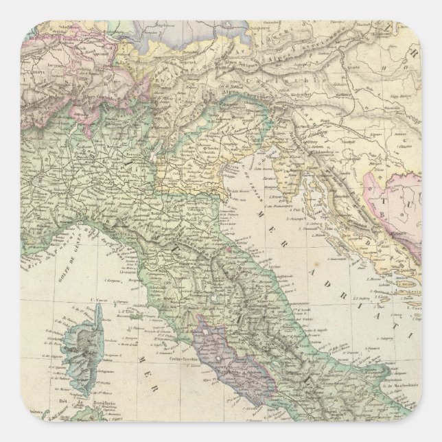 Balkan Peninsula, Italy, Slovenia Square Sticker (Front)