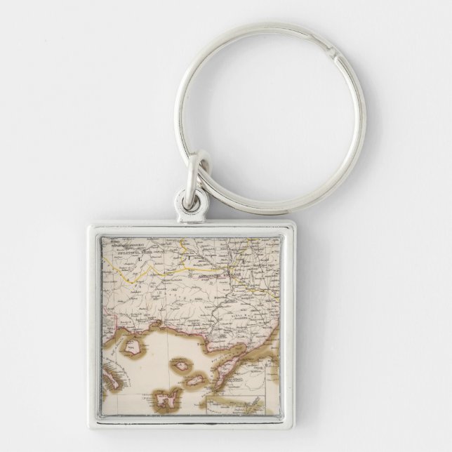 Balkan Peninsula, Turkey, Bulgaria Keychain (Front)