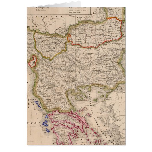 Balkan Peninsula, Turkey, Greece Cards (Front)