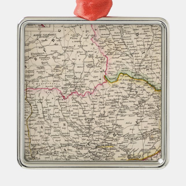 Balkan Peninsula, Turkey, Romania Metal Ornament (Front)