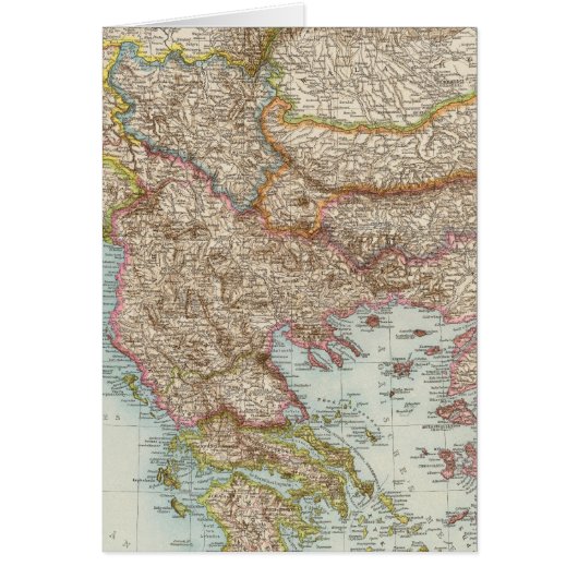 Balkanhalbinsel - Balkan Peninsula Map Cards (Front)