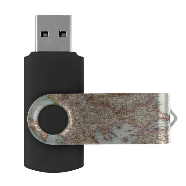 Balkanhalbinsel - Balkan Peninsula Map USB Flash Drive (Opened)