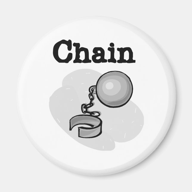 Ball and Chain Bride Magnet (Front)