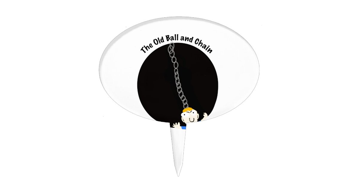 Ball and Chain Cake Topper Zazzle