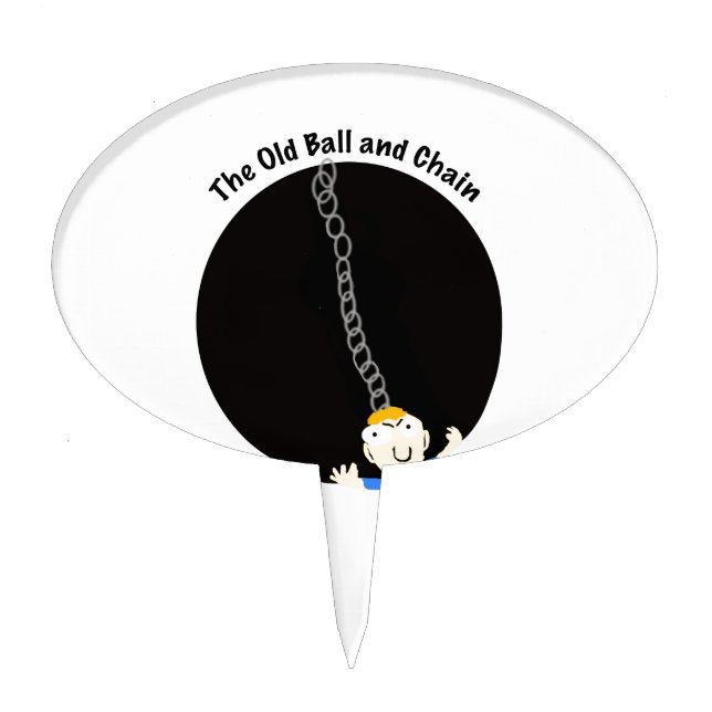 Ball and Chain Cake Topper (Front)
