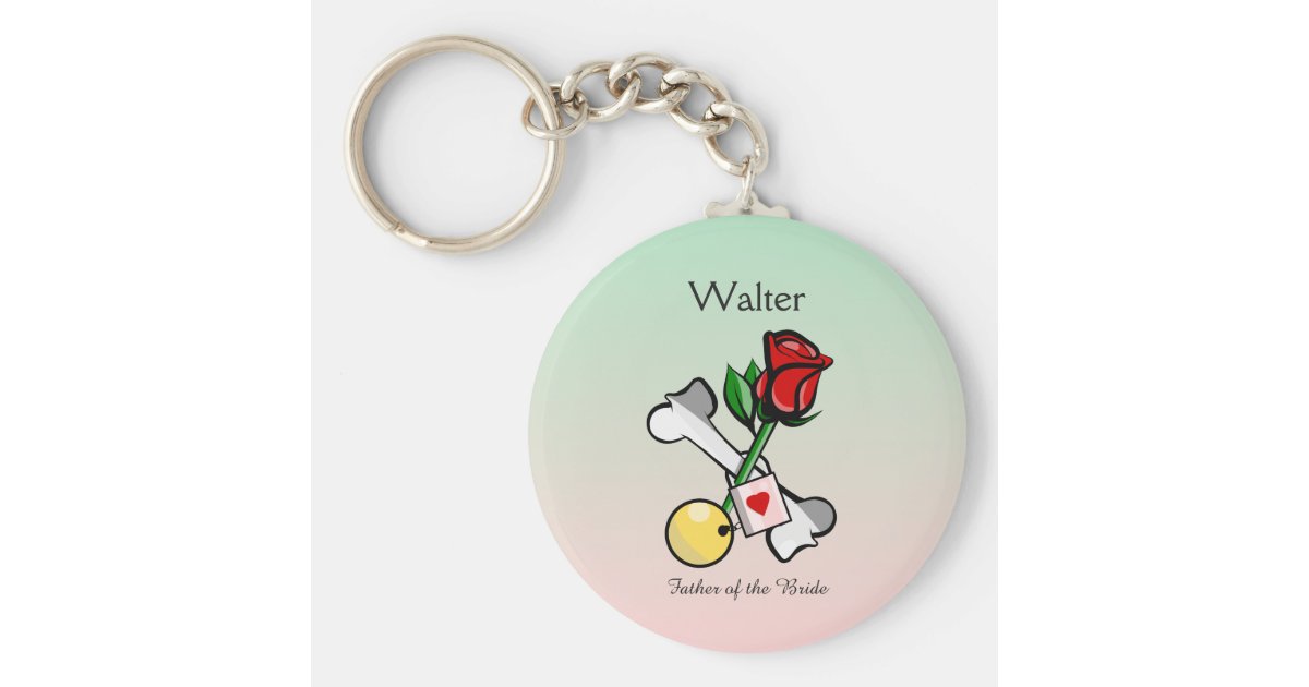 Ball and chain funny wedding keychain Zazzle
