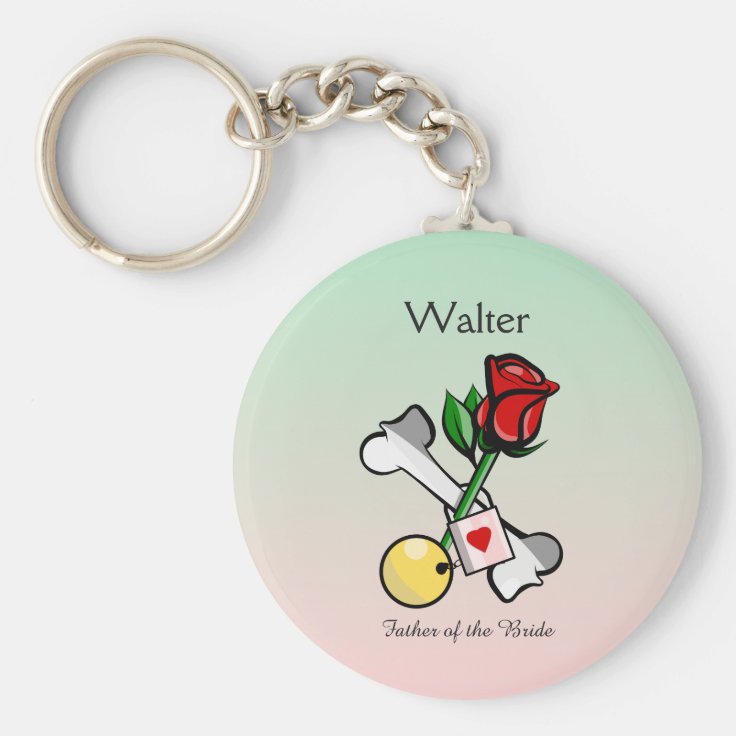 Ball and chain funny wedding keychain Zazzle