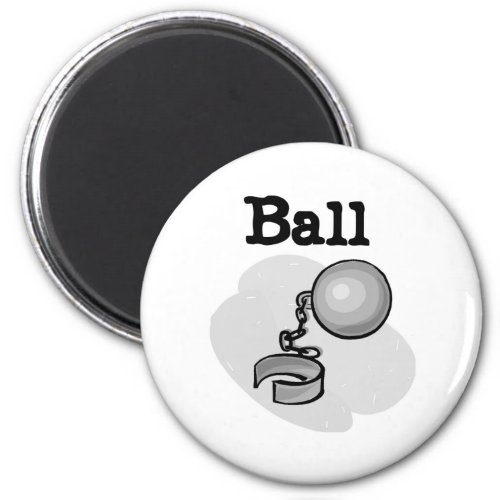 Ball and Chain Groom Magnet