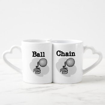 Ball And Chain Lovers Mugs by weddingsareus at Zazzle