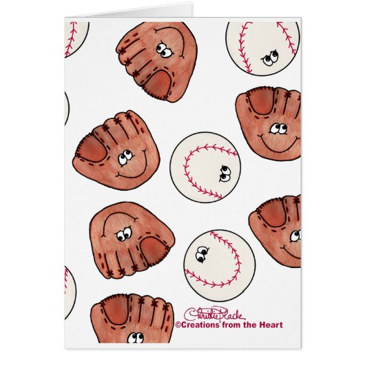 Ball and Glove collage Cards (Front)