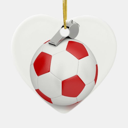 Ball and whistle ceramic ornament