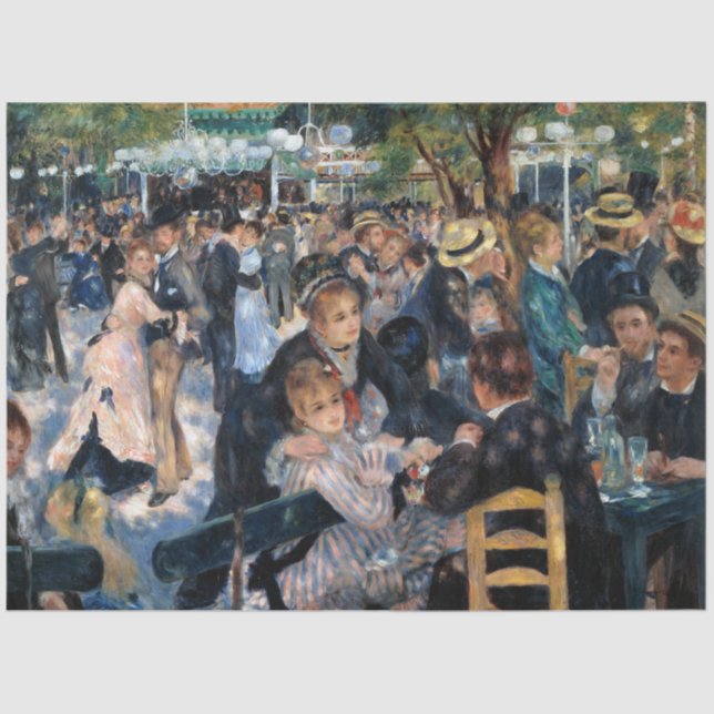 Ball at the Moulin de la Galette, Auguste Renoir Tissue Paper (Front)