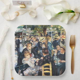 Ball at the Moulin de la Galette Party Renoir   Pa Paper Plates