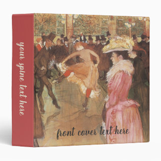 Ball at the Nightclub by Toulouse Lautrec 3 Ring Binder