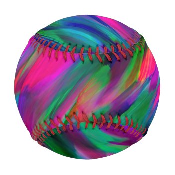 Ball Baseball Colorful Digital Art Splashing by Medusa81 at Zazzle