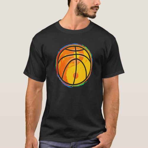 Ball Basketball Player  Yin Yang Graphic Basketbal T_Shirt