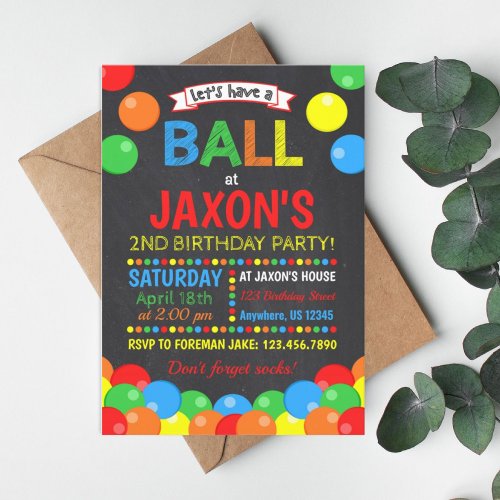 Ball Birthday Invitation