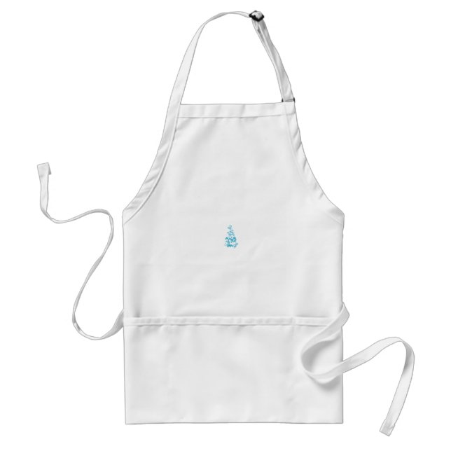 Ball Blue, Medium Turquoise decorative design Adult Apron (Front)