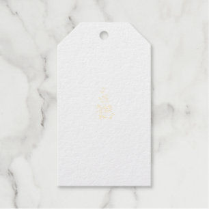 Ball Blue, Medium Turquoise decorative design Foil Gift Tags