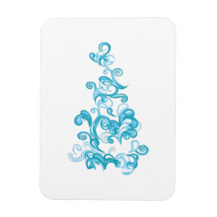 Ball Blue, Medium Turquoise decorative design Magnet