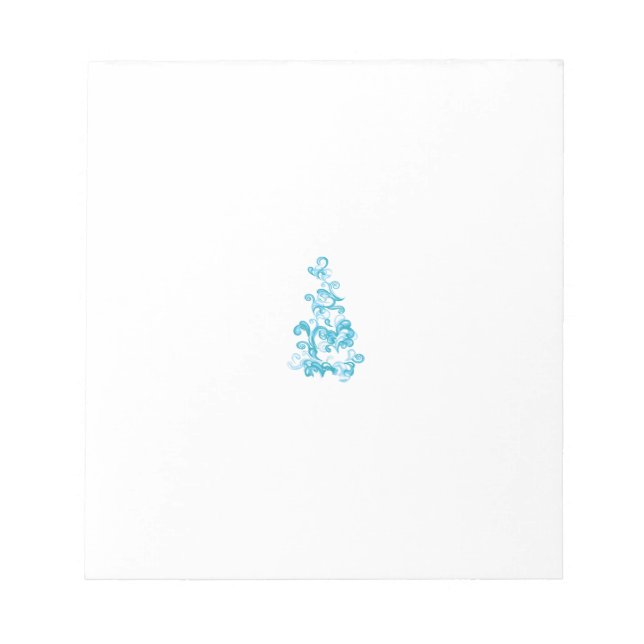 Ball Blue, Medium Turquoise decorative design Notepad (Front)